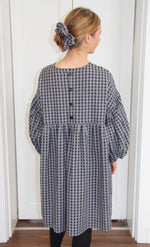 Load image into Gallery viewer, Rory Dress - blue/grey/black check
