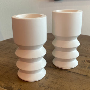 Tall White Tealight Candle Holder