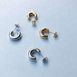 Load image into Gallery viewer, Round Chubby Hoops - Silver
