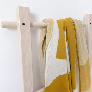 Bruten Cotton Knit Throw - mustard