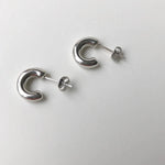 Load image into Gallery viewer, Round Chubby Hoops - Silver
