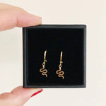Load image into Gallery viewer, Mini Hoop Snake Earrings
