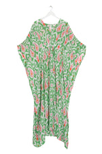 Load image into Gallery viewer, Margaux Kaftan Ikat Green
