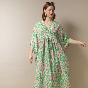 Margaux Kaftan Ikat Green