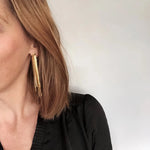 Load image into Gallery viewer, Metallic Tassel Earrings - gold
