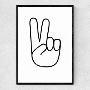 Peace Hands Print