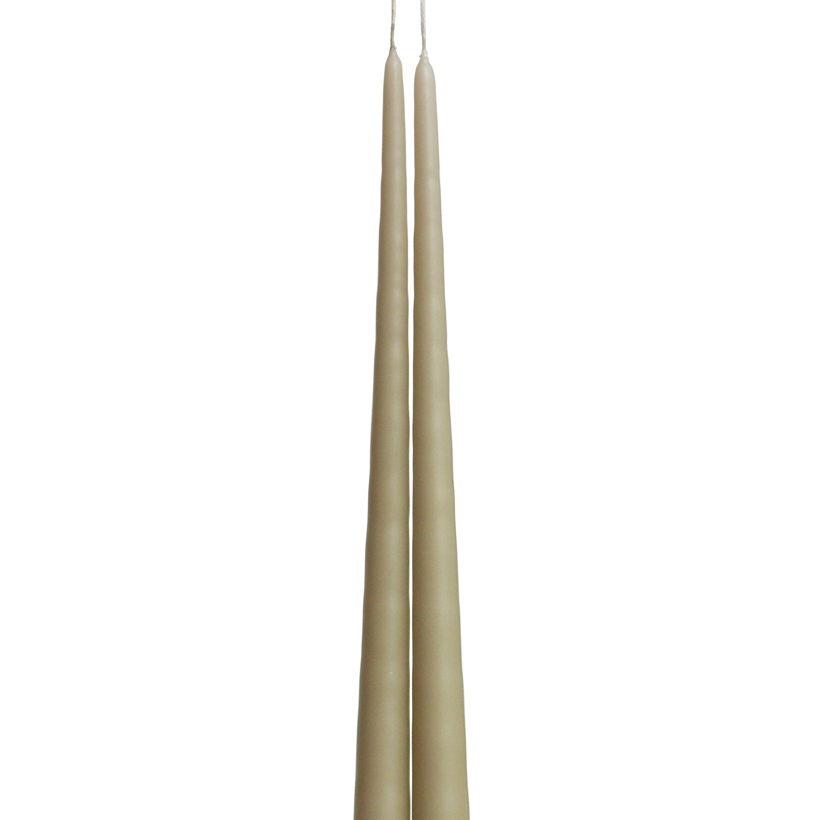 Olive Tapered Candle - pair