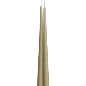 Olive Tapered Candle - pair