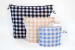 Load image into Gallery viewer, Gingham Pouch - small / medium / large
