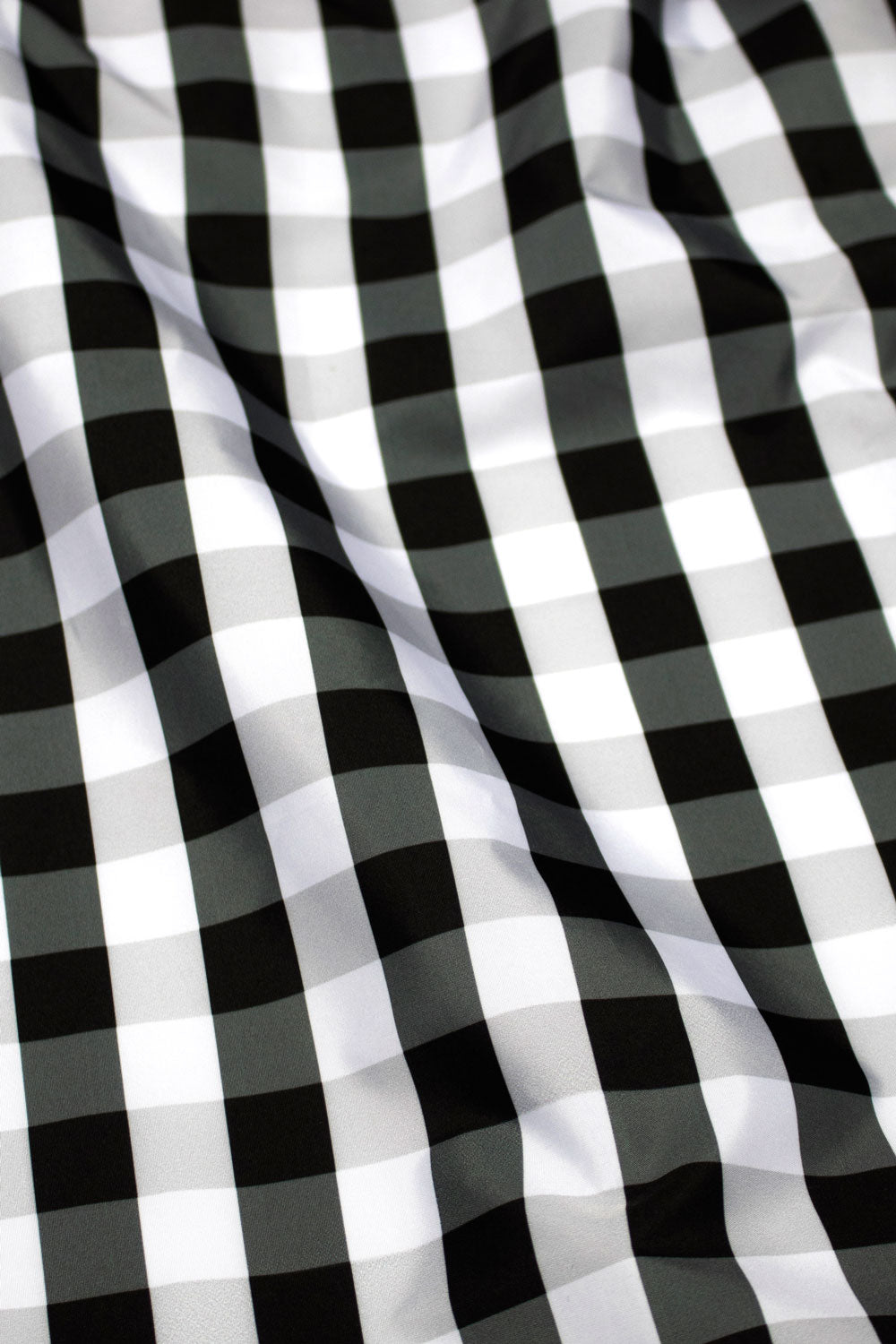 Gingham Black & White Reusable bag - medium