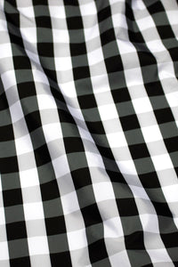 Gingham Black & White Reusable bag - medium