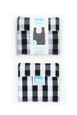 Load image into Gallery viewer, Gingham Black &amp; White Reusable bag - medium
