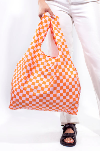 Checkered sales tote bag