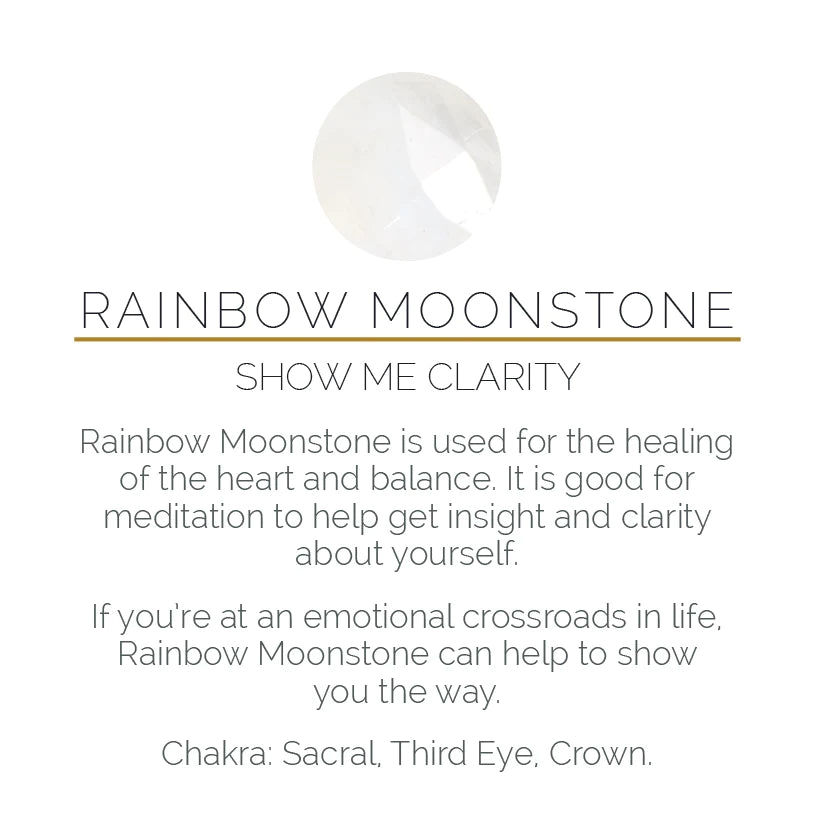 Atomic Mini Rainbow Moonstone Gold Ring