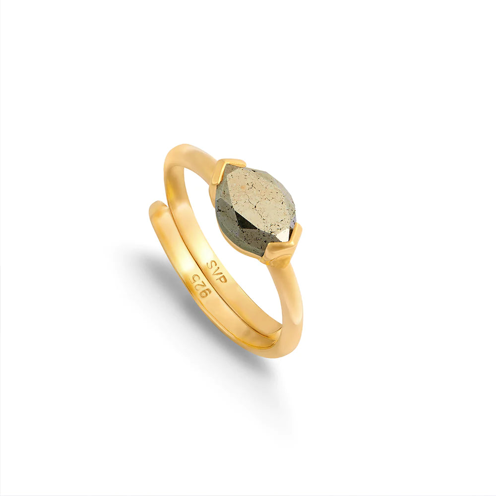 Siren Pyrite Gold Ring