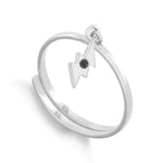 Load image into Gallery viewer, Supersonic Lightning Charm Ring - Silver

