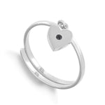 Load image into Gallery viewer, Supersonic Heart Charm Ring - Silver
