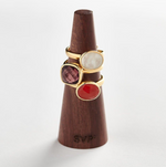 Load image into Gallery viewer, Stellar Midi Lighting Rainbow Moonstone Gold RIng - 40% limited time
