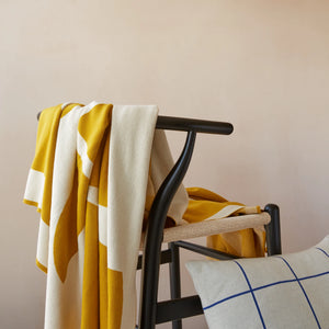 Bruten Cotton Knit Throw - mustard