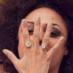 Load image into Gallery viewer, Stellar Lightning Rainbow Moonstone Gold Ring - 40% off limited time
