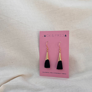 Tassel Earrings - Black