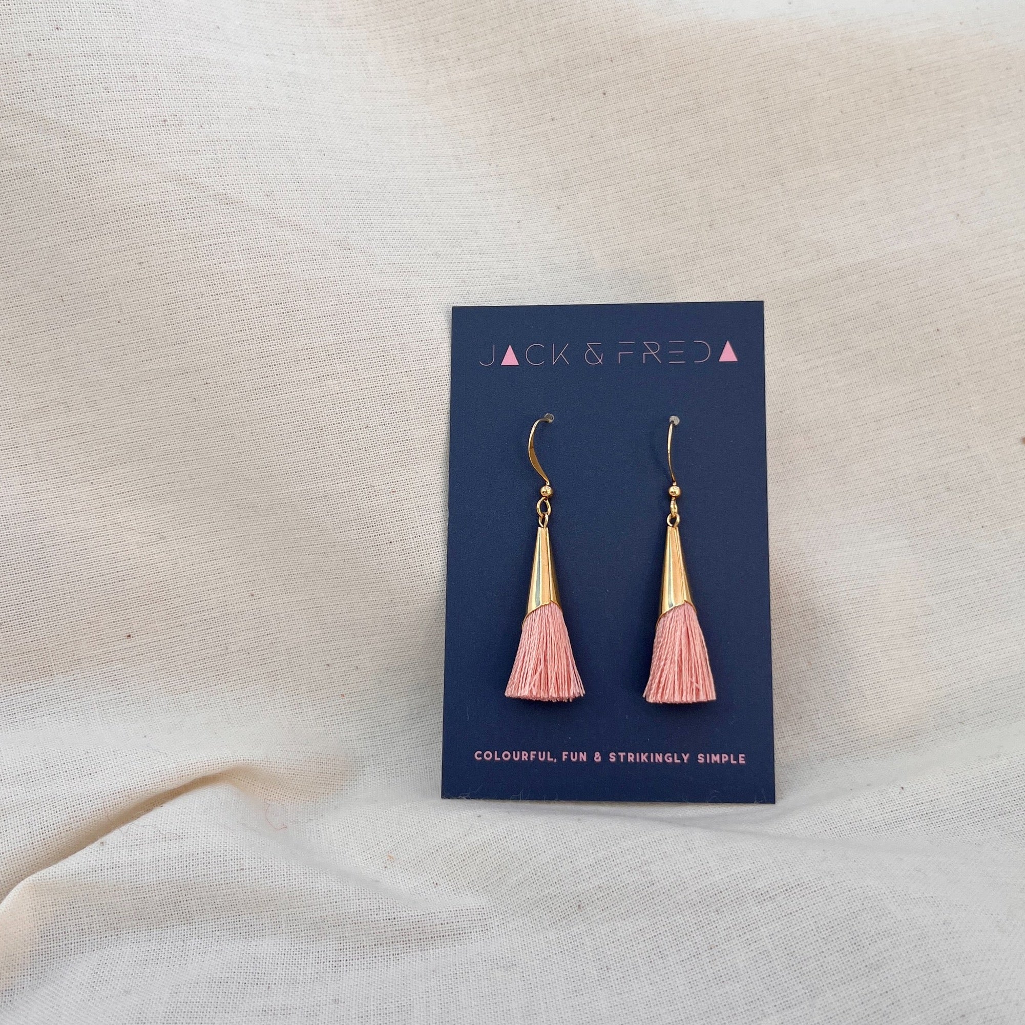 Tassel Earrings - Dusky Pink