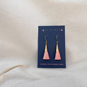Tassel Earrings - Dusky Pink