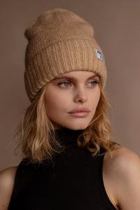 Mohair Beanie - Camel