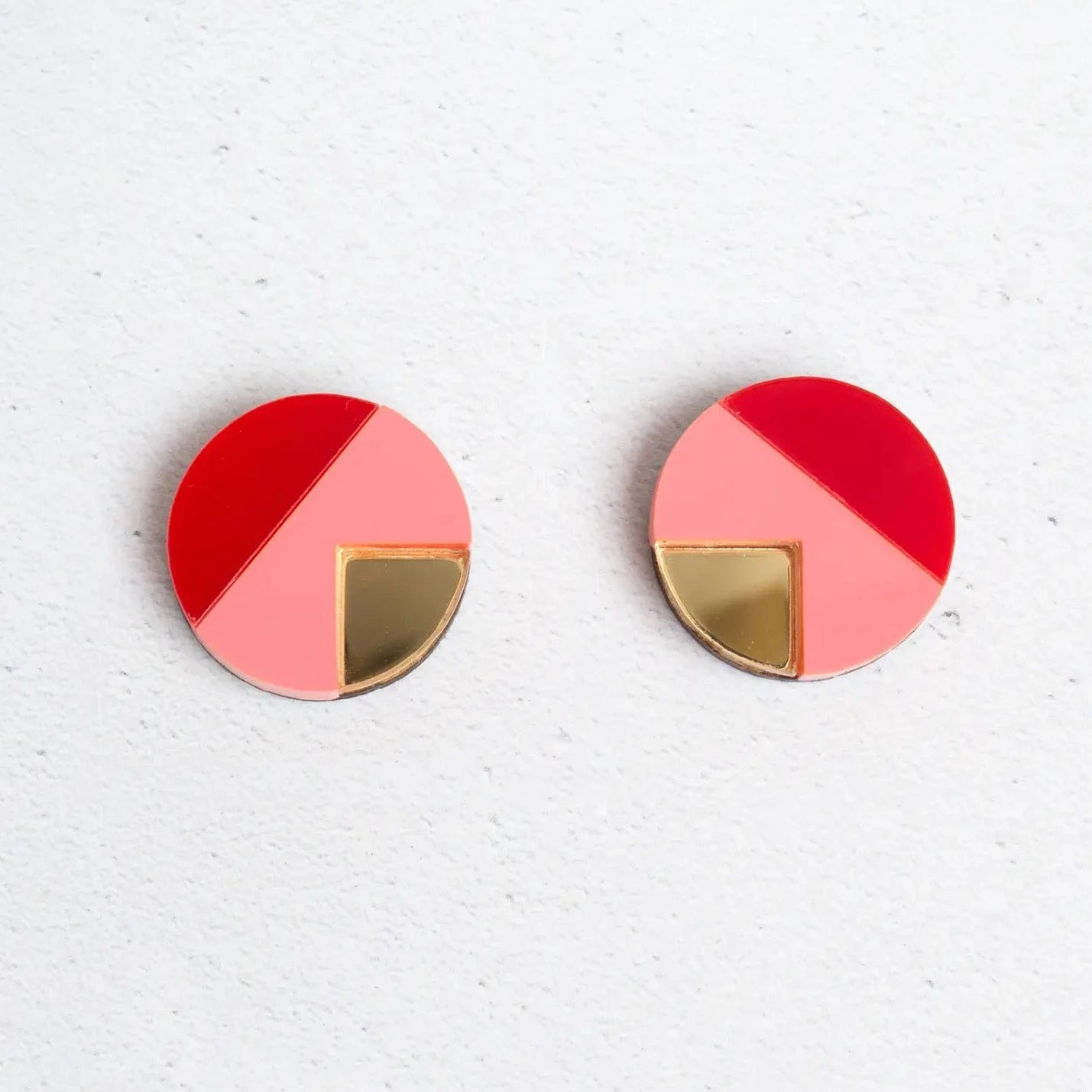 Matilda Earrings - Red & Gold