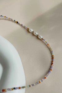 Zara Beaded Pearl Choker Necklace