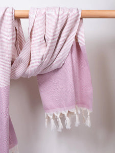 Nordic Dot Hammam Towel - Vintage Pink