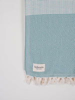 Load image into Gallery viewer, Nordic Dot Hammam Towel - Grey / Green
