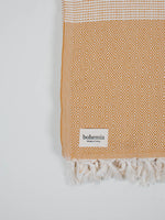 Load image into Gallery viewer, Nordic Dot Hammam Towel - Mustard
