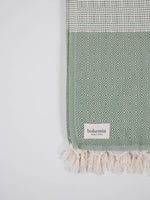 Load image into Gallery viewer, Nordic Dot Hammam Towel - Olive
