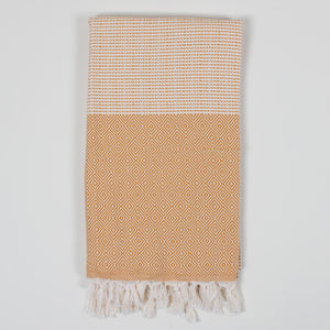 Nordic Dot Hammam Towel - Mustard