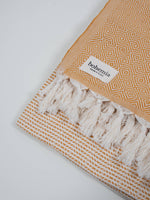 Load image into Gallery viewer, Nordic Dot Hammam Towel - Mustard
