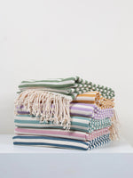 Load image into Gallery viewer, Sorrento Hammam Towel - Grey / Green
