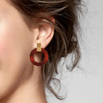 Load image into Gallery viewer, Alex Earring - Tortoiseshell
